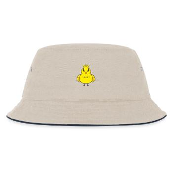 Ente Küken Entchen Vogel - Kinder Bucket Hat - Natur/Navy - Vorne