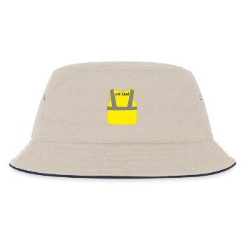 Gelbe Weste - Kinder Bucket Hat - Natur/Navy - Vorne