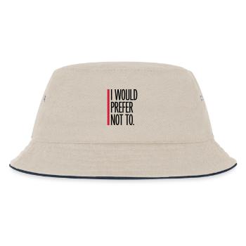 I prefer not to - Kids’ Bucket Hat - ecru/navy - Front