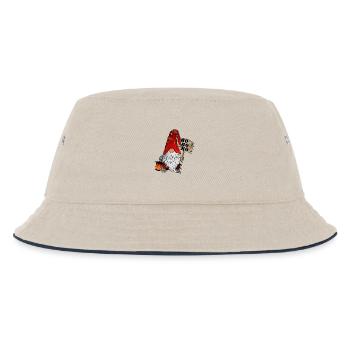 Weihnachts Wicht Christmas Gnome Ho Ho Ho - Kinder Bucket Hat - Natur/Navy - Vorne
