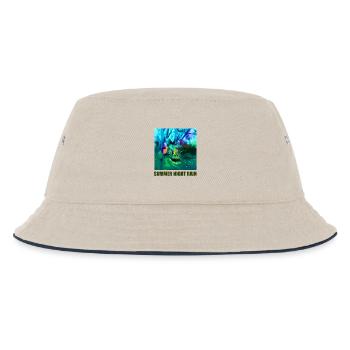Sommer Nacht Regen Collage - Kinder Bucket Hat - Natur/Navy - Vorne
