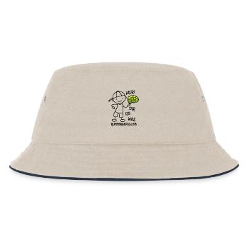 Hier Dir ist was runtergefallen - Gehirn - Kinder Bucket Hat - Natur/Navy - Vorne