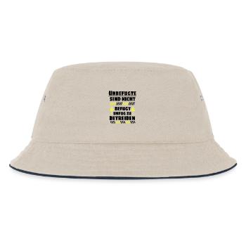 Unbefugte sind nicht befugt Unfug zu Betreiben - Kinder Bucket Hat - Natur/Navy - Vorne