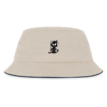 Grim Reaper with Scythe - Halloween - Kids’ Bucket Hat - ecru/navy - Front