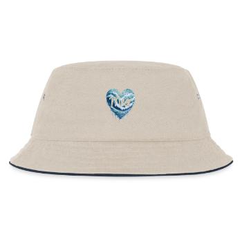 Das Meer im Herzen - Kinder Bucket Hat - Natur/Navy - Vorne