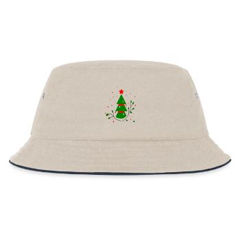 Weihnachten, Tannenbaum - Kinder Bucket Hat - Natur/Navy - Vorne