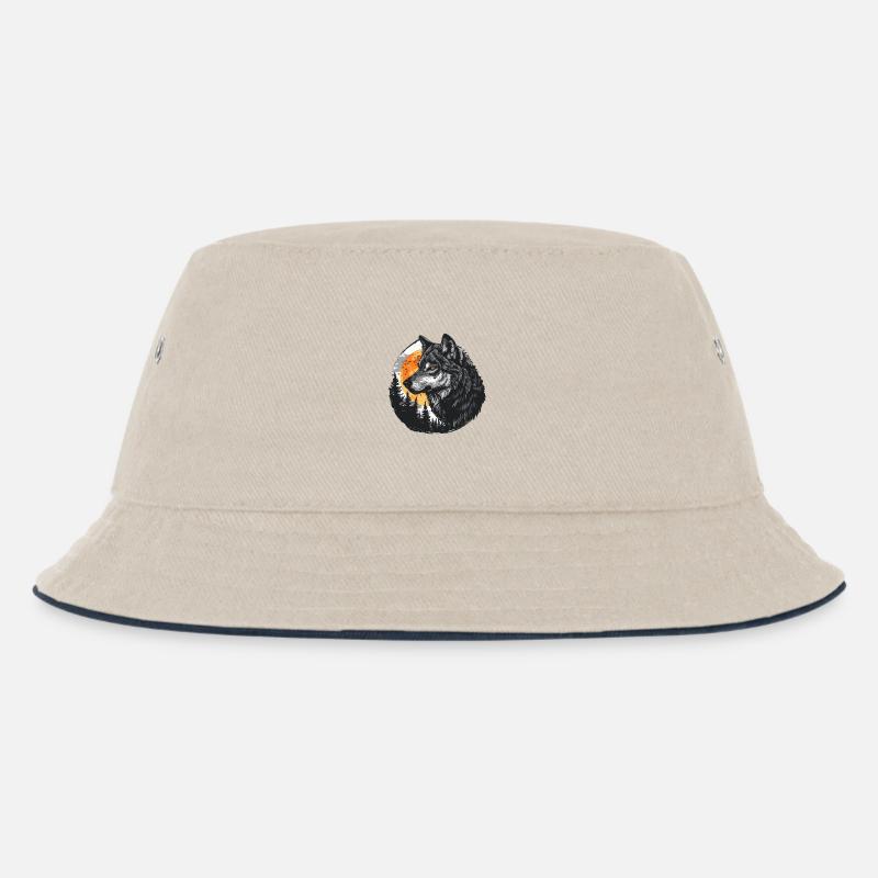 Wolfsblut - Kinder Bucket Hat - Natur/Navy