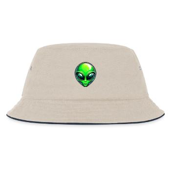 Martian Extraterrestrial Alien - Kids’ Bucket Hat - ecru/navy - Front
