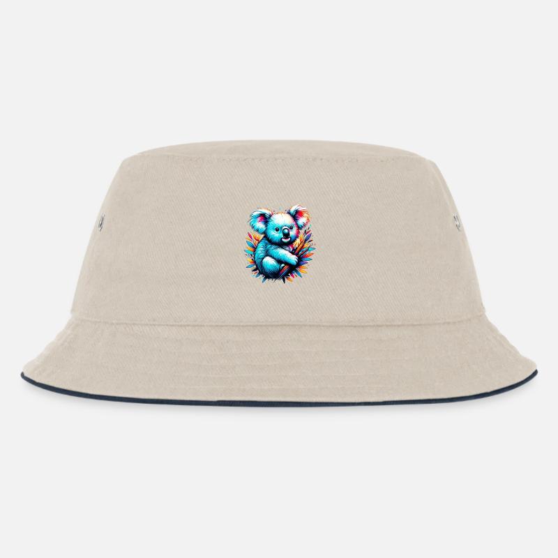 Koala - Kinder Bucket Hat - Natur/Navy