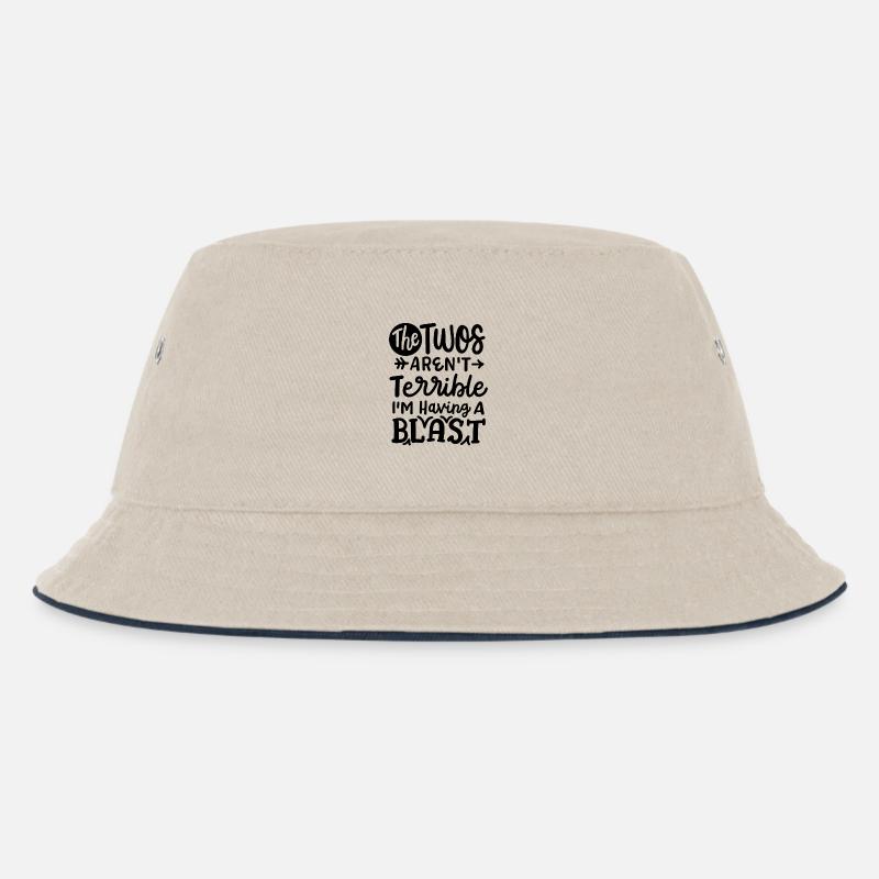Kleinkind Kinder Spruch - Kinder Bucket Hat - Natur/Navy