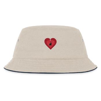 Liebe U Liebe - Kinder Bucket Hat - Natur/Navy - Vorne
