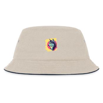 Husky - Kinder Bucket Hat - Natur/Navy - Vorne