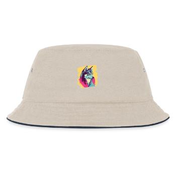 Husky - Kinder Bucket Hat - Natur/Navy - Vorne