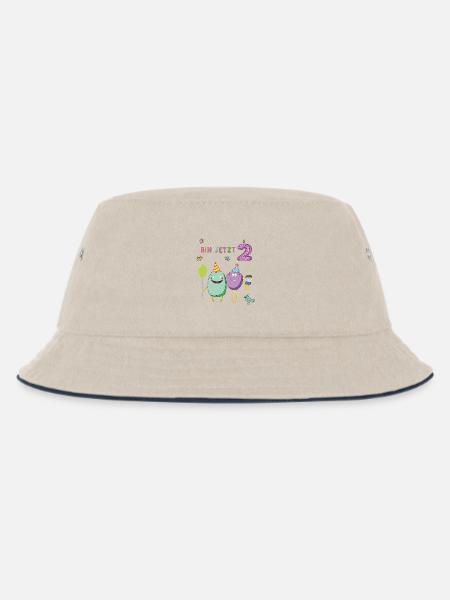Geburtstagskind - Kinder Bucket Hat - Natur/Navy