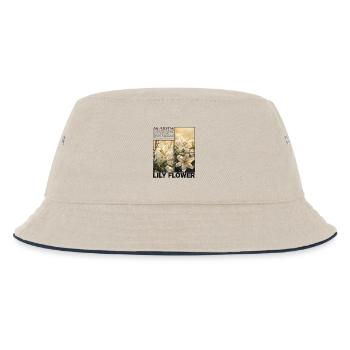 Fleur de lys Fleur de lys Botanique Esthétique Cadeau - Bob Enfant - blanc cassé/bleu marine - Devant