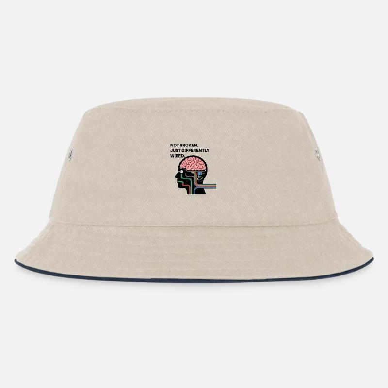 Nicht kaputt – nur anders verdrahtet - Kinder Bucket Hat - Natur/Navy