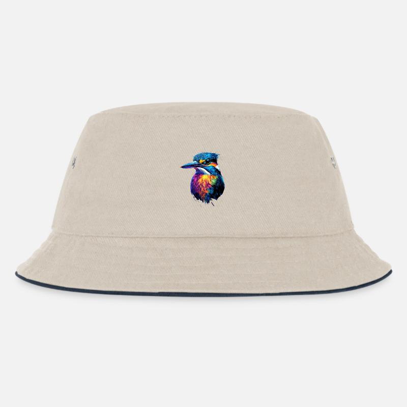 Kingfisher Eisvogel Vogel Süße Eisvögel Kingfisher - Kinder Bucket Hat - Natur/Navy