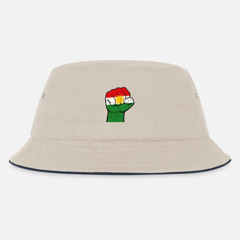 faust kurdistan - Kinder Bucket Hat - Natur/Navy