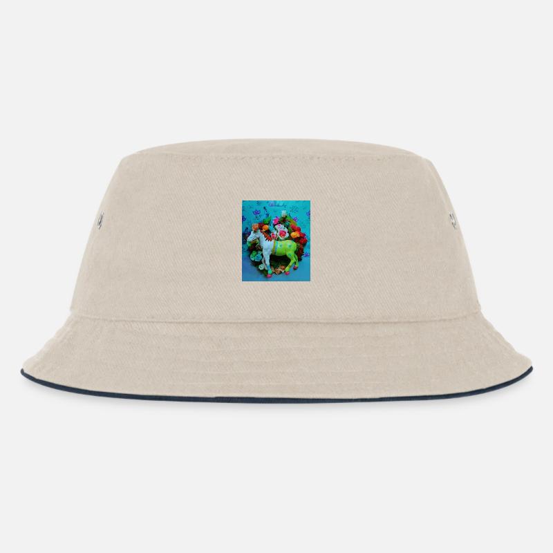 Buntes Karnevalspferd - Kinder Bucket Hat - Natur/Navy