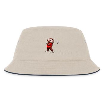 Igel Golf - Kinder Bucket Hat - Natur/Navy - Vorne