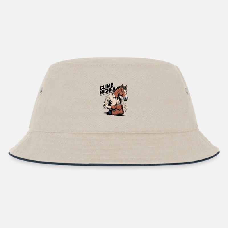 Geschäftspferd - Kinder Bucket Hat - Natur/Navy