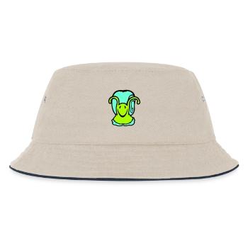 Schneckenhaus Schnecke Nacktschnecke niedlich süß - Kinder Bucket Hat - Natur/Navy - Vorne
