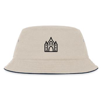 cathedral - Kids’ Bucket Hat - ecru/navy - Front