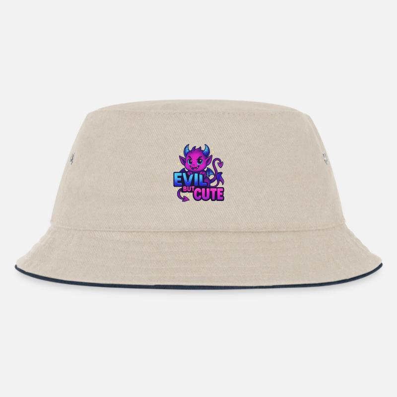 Böse? Nur mit Sternchen. – Magischer Dämon - Kinder Bucket Hat - Natur/Navy