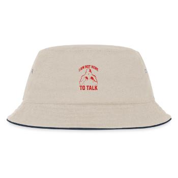 Ich bin nicht zum Reden hier - Kinder Bucket Hat - Natur/Navy - Vorne