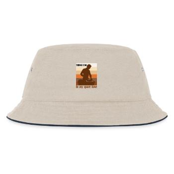 Dinge, die ich in meiner Freizeit mache Humoristische de Cuisine - Kinder Bucket Hat - Natur/Navy - Vorne