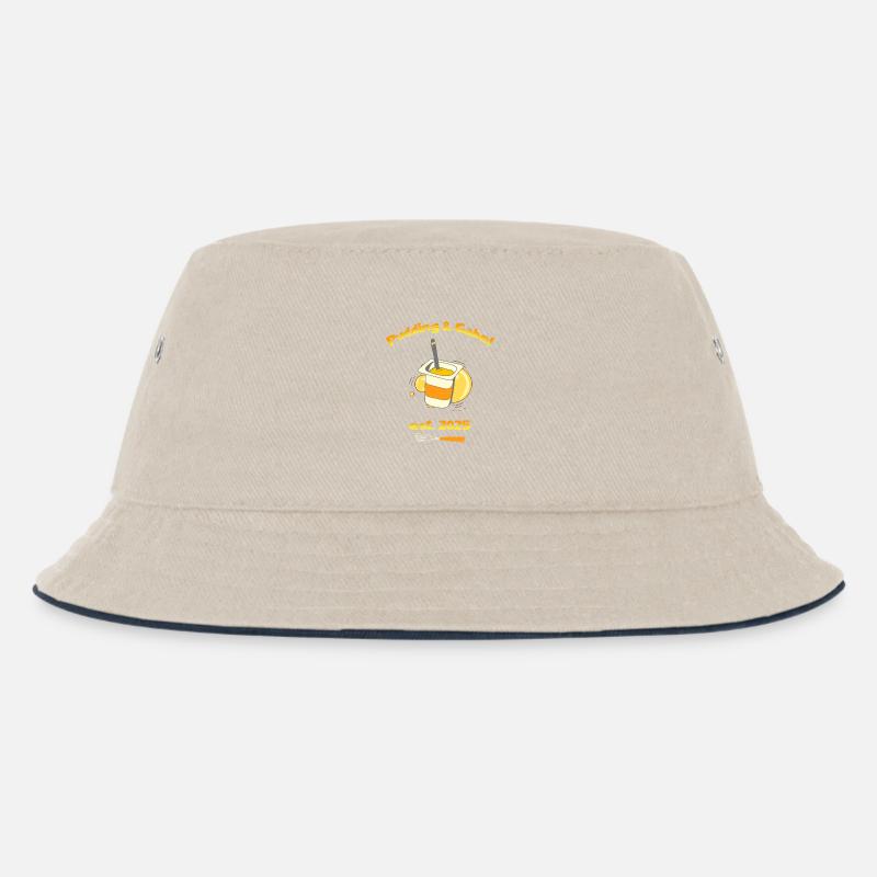Pudding & Gabel Est. 2025 - Kinder Bucket Hat - Natur/Navy