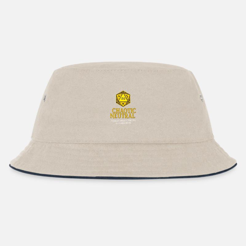 Chaotic Neutral Dice - Kids’ Bucket Hat - ecru/navy