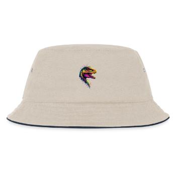 Raptor Velociraptor Dinosaur Dino Raptors - Kids’ Bucket Hat - ecru/navy - Front