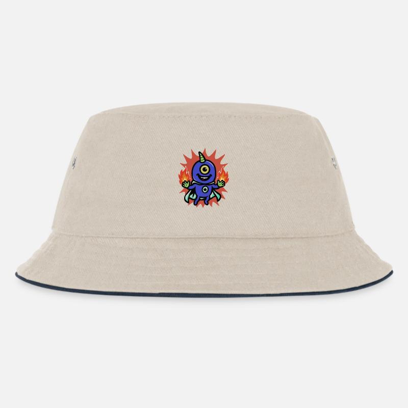 Feuerheld Einäugiger Alien - Kinder Bucket Hat - Natur/Navy