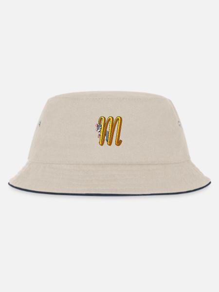 BUCHSTABE M - Kinder Bucket Hat - Natur/Navy