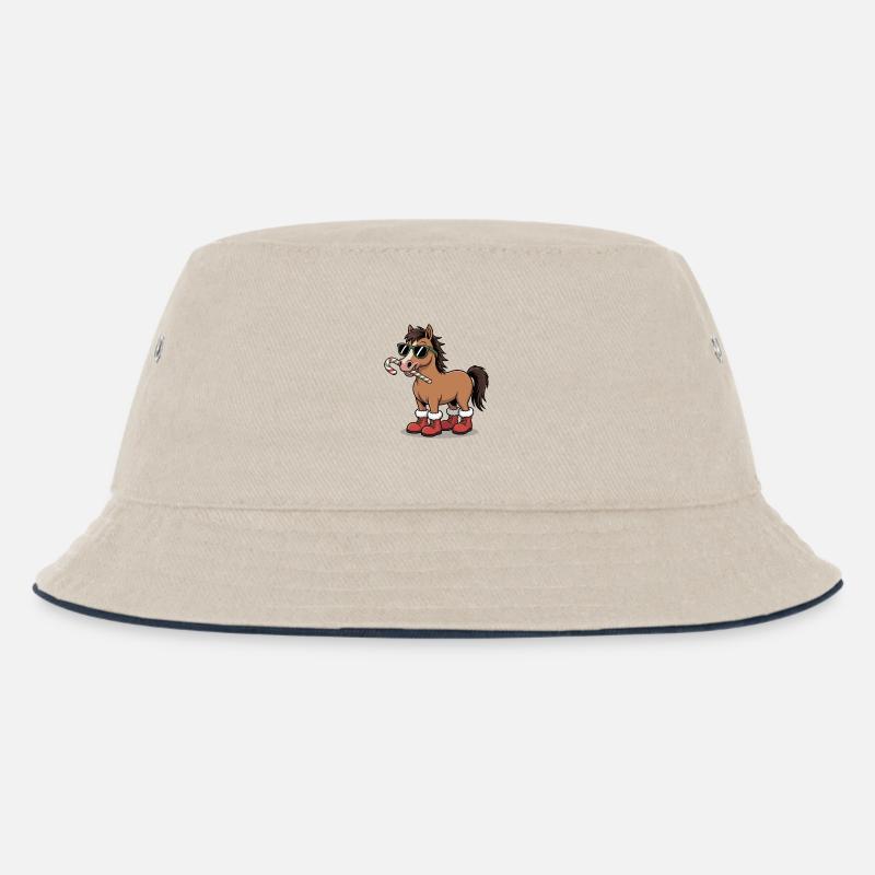 Cheval d’hiver dans le style canne d’orge - Bob Enfant - blanc cassé/bleu marine