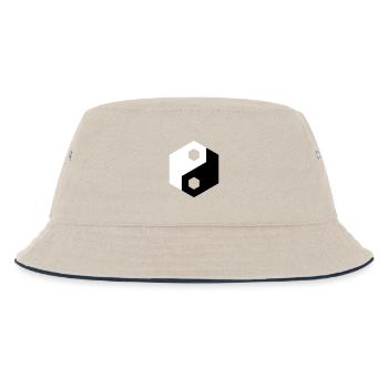 Découpe hexagonale Yin Yang - Bob Enfant - blanc cassé/bleu marine - Devant