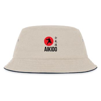 Aikido – Kampfsport – Aikido - Kinder Bucket Hat - Natur/Navy - Vorne