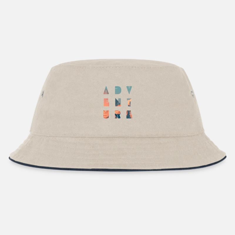Mountain ADVENTURE  - Kinder Bucket Hat - Natur/Navy