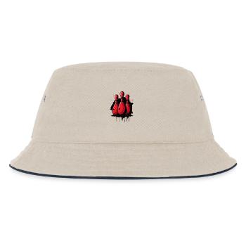 Bowling Pins - Kids’ Bucket Hat - ecru/navy - Front