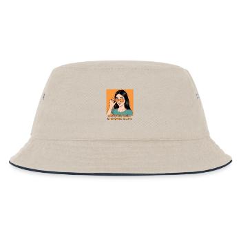 Conscientement Chronic Cute – Design de fille stylée - Bob Enfant - blanc cassé/bleu marine - Devant