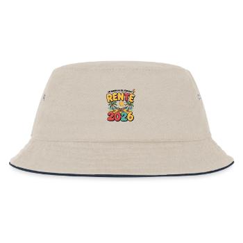 Rente Pensionist Pensionierung 2026 Mann & Frau - Kinder Bucket Hat - Natur/Navy - Vorne