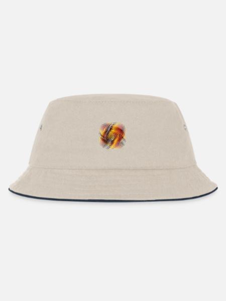 Kreiswirbel Farbspirale - Kinder Bucket Hat - Natur/Navy