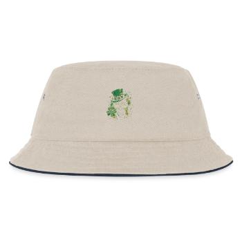 Ronronnement de chat vert avec trèfle - Bob Enfant - blanc cassé/bleu marine - Devant