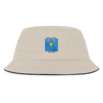 Gut so, wie ich bin!  - Kinder Bucket Hat - Natur/Navy - Vorne