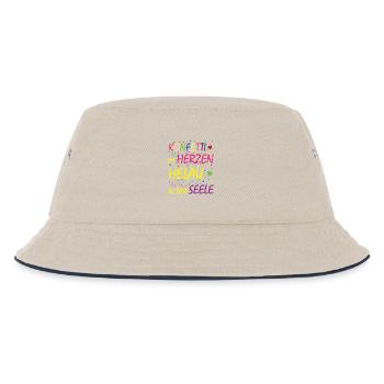Konfetti im Herzen Helau in der Seele - Kinder Bucket Hat - Natur/Navy - Vorne