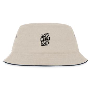 Wife Sayings Wives Funny Wife Gift - Kids’ Bucket Hat - ecru/navy - Front