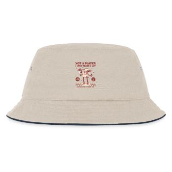 Not A Player I Just Trade A Lot Cards Packs Trades - Kids’ Bucket Hat - ecru/navy - Front
