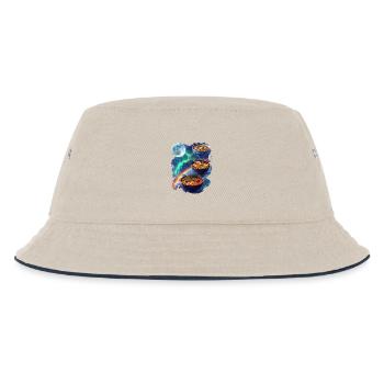 Galaktische Ramen Bowls - Kinder Bucket Hat - Natur/Navy - Vorne