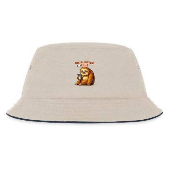 Schlechte Sozialbatterie niedrig - Kinder Bucket Hat - Natur/Navy - Vorne